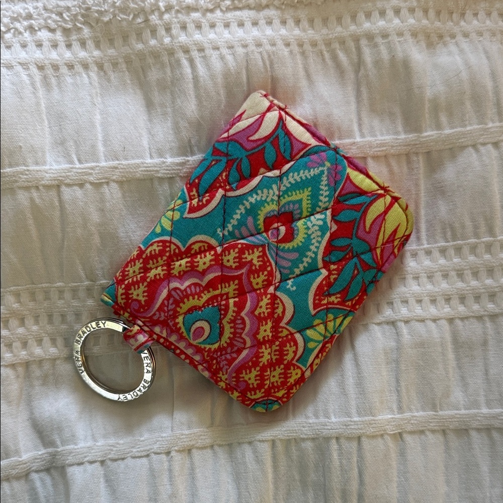 Vera Bradley Card Holder Keychain